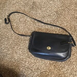 Coach Black Leather Crossbody Bag